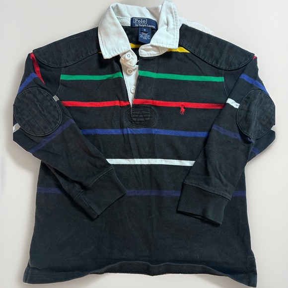 Polo Ralph Lauren Other - Polo Ralph Lauren Boy's Cotton Rugby Polo Shirt Size 5 Preppy Academia Stripe